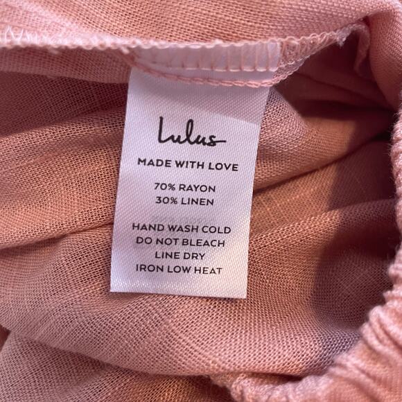 LULUS Taking a Vacation Light Pink Side Slit Jogger Pants Womens M, Coastal Boho - Picture 10 of 11